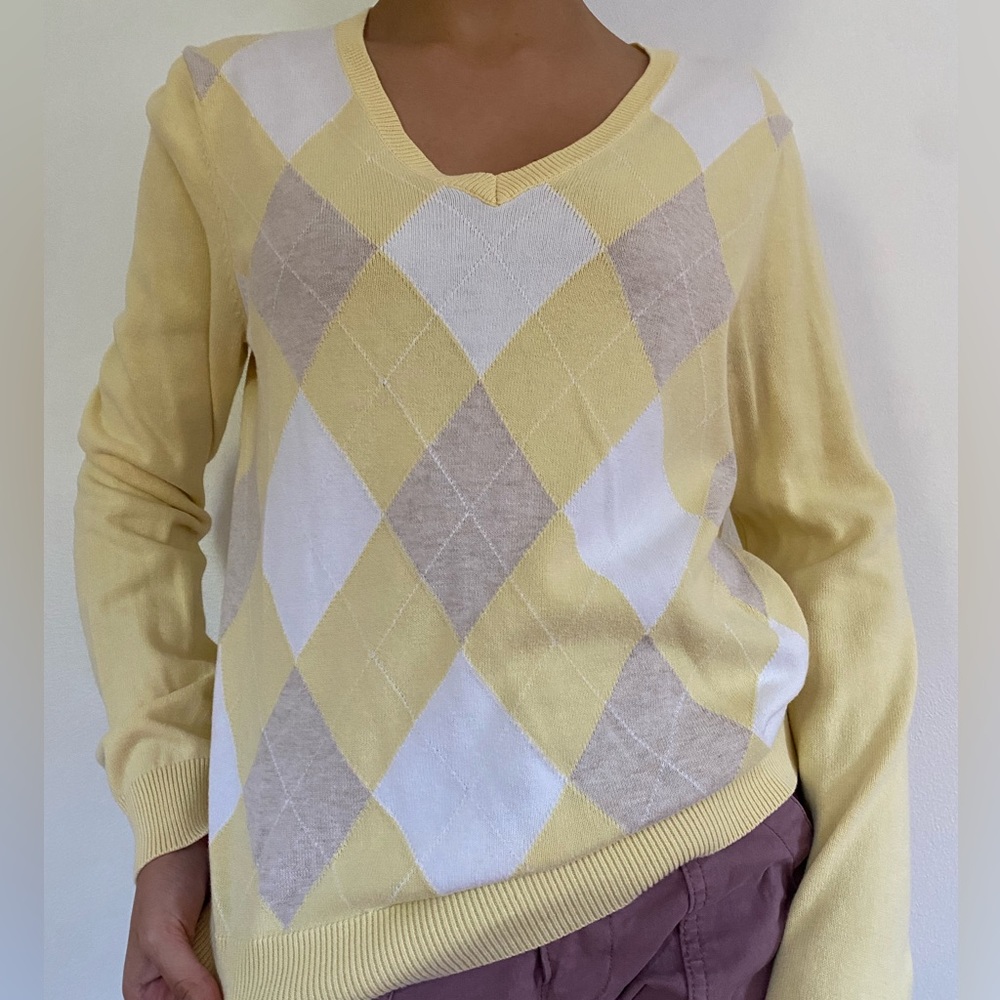 Women’s Argyle Print Sweater